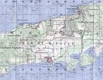 Mapa Topográfico de la Surestección Central de la Isla De Vieques, Puerto Rico