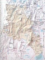 Mapa de Relieve Sombreado del Monte McKinley, Parque Nacional y Reserva Natural Denali, Alaska, Estados Unidos