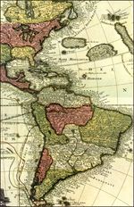 Mapa de las Américas c. 1705