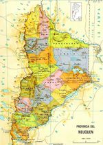Mapa de la Provincia de Neuquén, Argentina