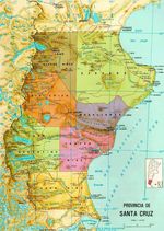 Mapa de la Provincia de Santa Cruz, Argentina