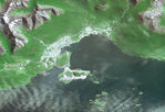 Imagen, Foto Satelite de la Ciudad de Ushuaia, Prov. Tierra del Fuego, Argentina