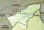 Mapa del Departamento de Pando, Bolivia