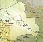 Mapa del Departamento de Santa Cruz, Bolivia