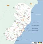 Mapa Carreteras Federales, Edo. de Espírito Santo, Brasil