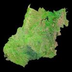 Imagen, Foto Satelite del Estado de Goiás y del Distrito Federal, Brasil