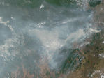 Incendios y humo en Mato Grosso, Brasil