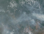 Incendios y humo en Mato Grosso y Rondonia, Brasil