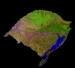 Imagen, Foto Satelite del Estado de Rio Grande do Sul, Brasil