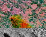 Imagen radar de celula de lluvia en Rondonia