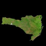 Imagen, Foto Satelite del Estado de Santa Catarina, Brasil