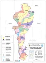 Mapa del Departamento del Cesar, Colombia