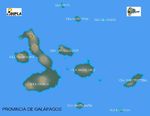 Mapa de la Provincia de Galápagos, Ecuador
