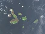 Satellite Image, Photo of Galapagos Islands, Ecuador