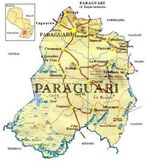Mapa Departamento de Paraguarí, Paraguay