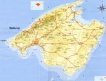Mapa Isla Mallorca, España