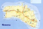 Mapa Isla Menorca, España