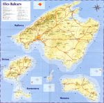 Mapa Islas Baleares, España