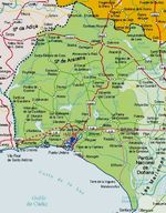Mapa de la Provincia Huelva, España