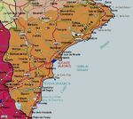 Mapa Físico de América del Sur en el globo