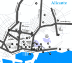 Mapa de Alicante, España