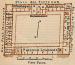 Mapa de Lyon (Palais St-Pierre), Francia 1914