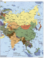Mapa Politico de Asia 1992