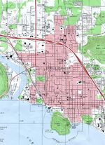 Mapa Topográfico de la Ciudad de Coeur D'Alene, Idaho, Estados Unidos