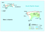 Mapa de las Islas Manu'a, Samoa Americana